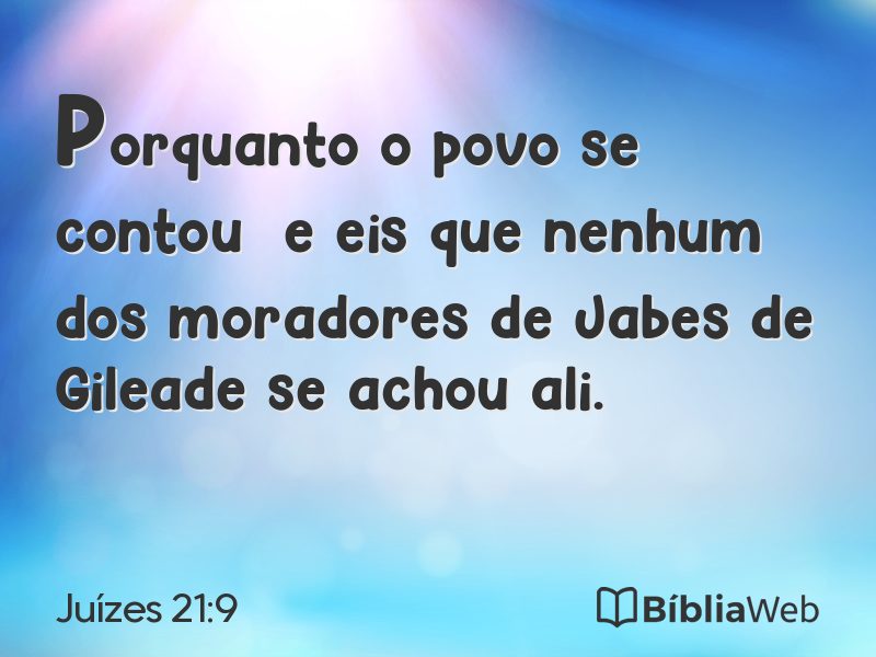 Juízes 21:9 em imagem para compartilhar