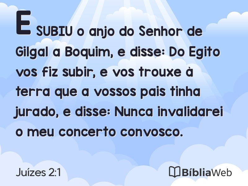 Juízes 2:1 em imagem para compartilhar