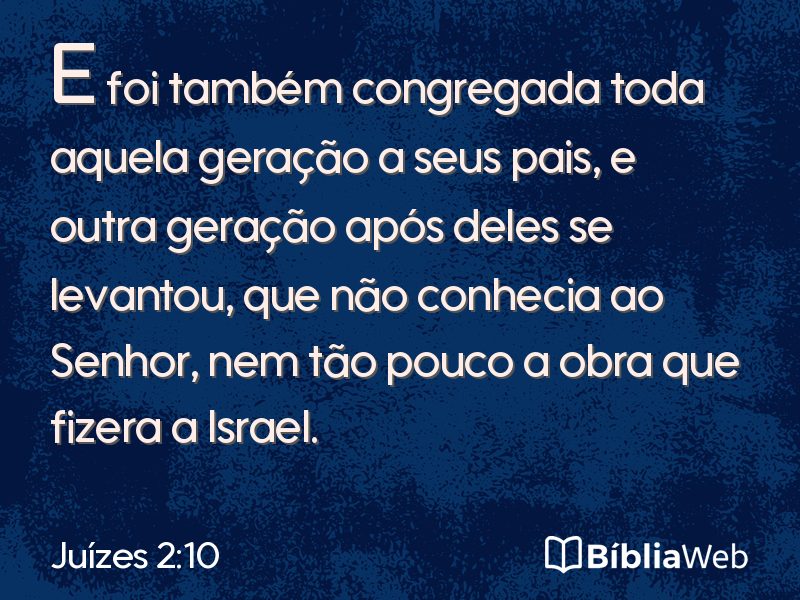 Juízes 2:10 em imagem para compartilhar