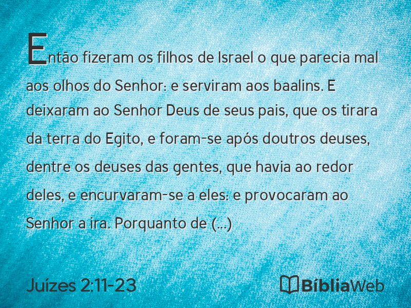 Juízes 2:11-23 em imagem para compartilhar