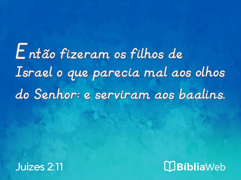 Juízes 2:11 em imagem para compartilhar