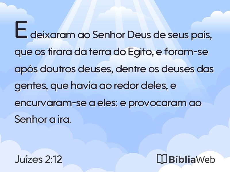 Juízes 2:12 em imagem para compartilhar