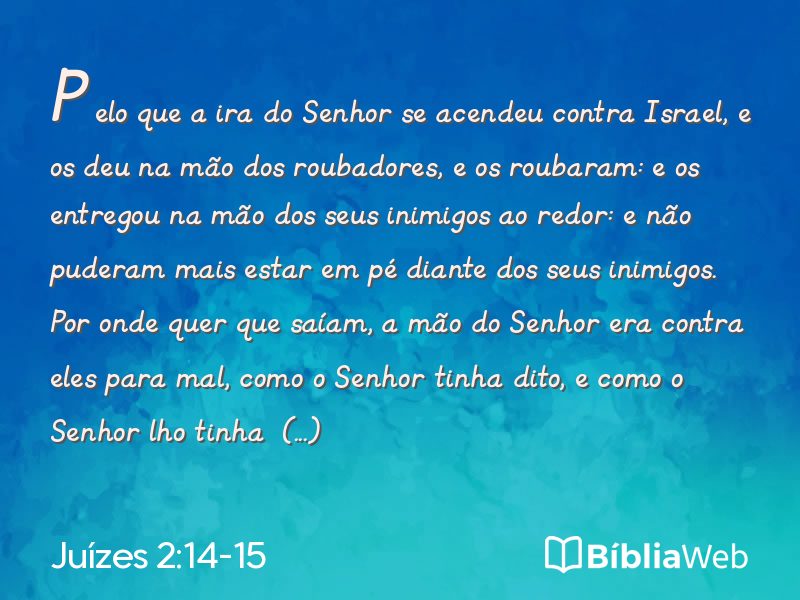 Juízes 2:14-15 em imagem para compartilhar
