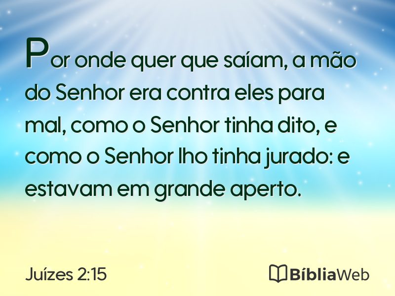 Juízes 2:15 em imagem para compartilhar