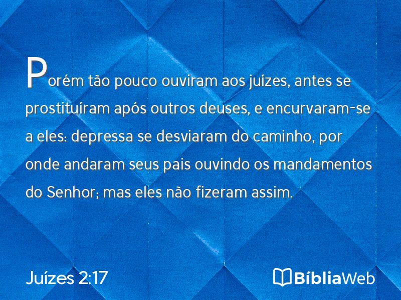 Juízes 2:17 em imagem para compartilhar