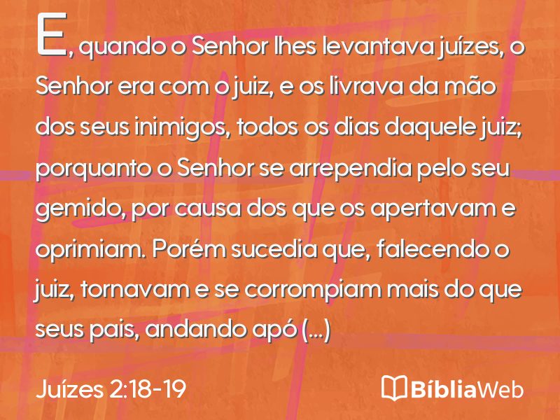 Juízes 2:18-19 em imagem para compartilhar