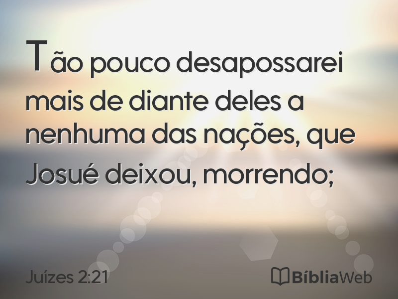 Juízes 2:21 em imagem para compartilhar