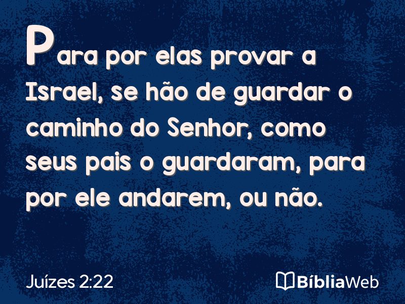Juízes 2:22 em imagem para compartilhar