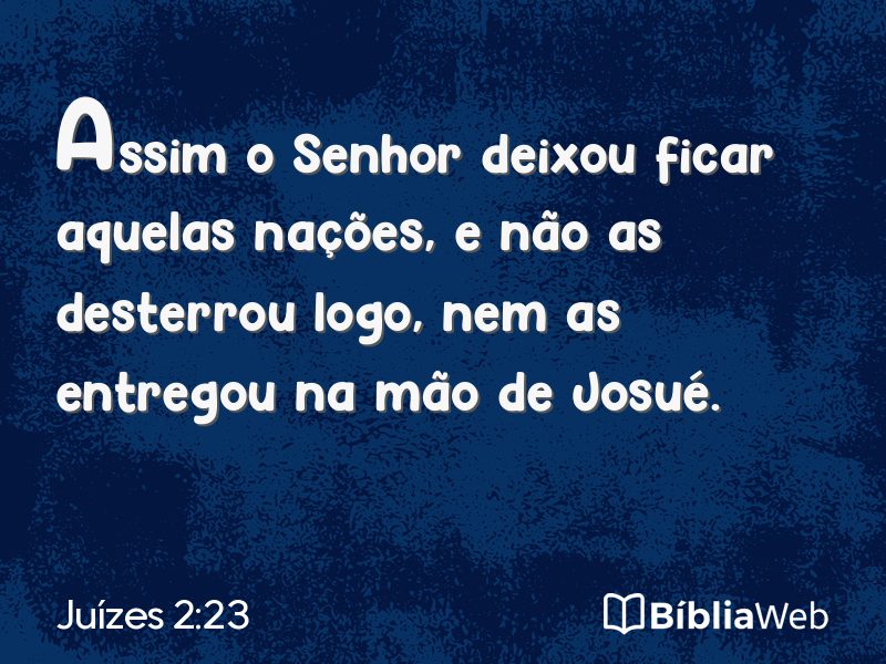 Juízes 2:23 em imagem para compartilhar