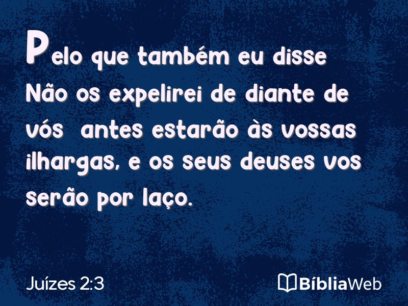 Juízes 2:3 em imagem para compartilhar