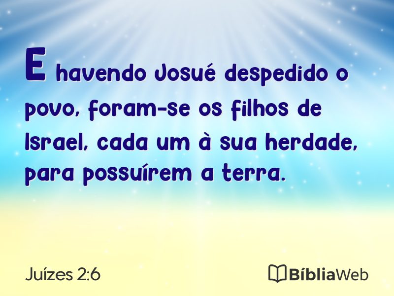 Juízes 2:6 em imagem para compartilhar