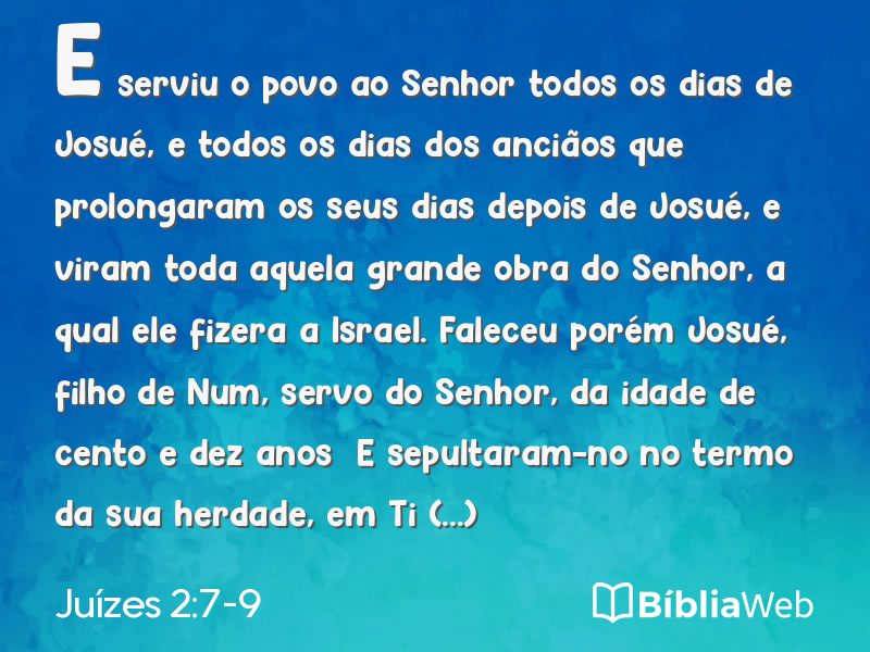 Juízes 2:7-9 em imagem para compartilhar