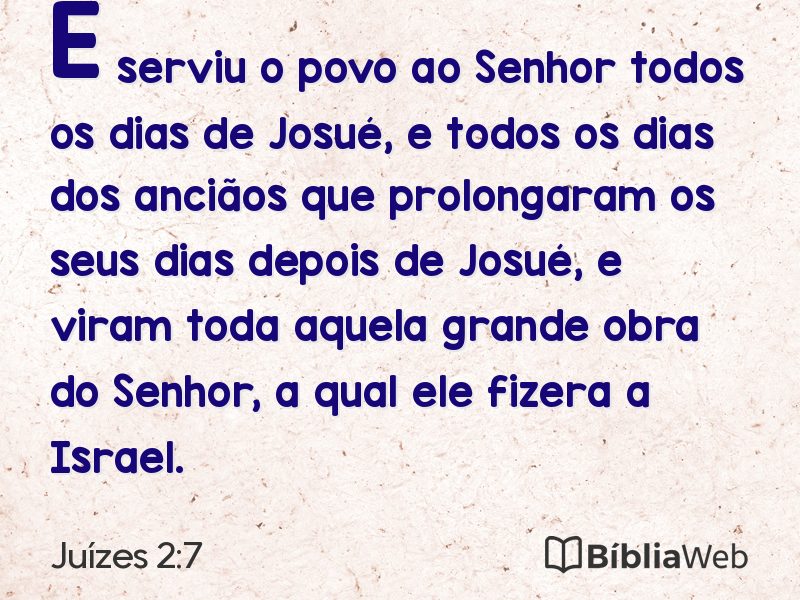 Juízes 2:7 em imagem para compartilhar