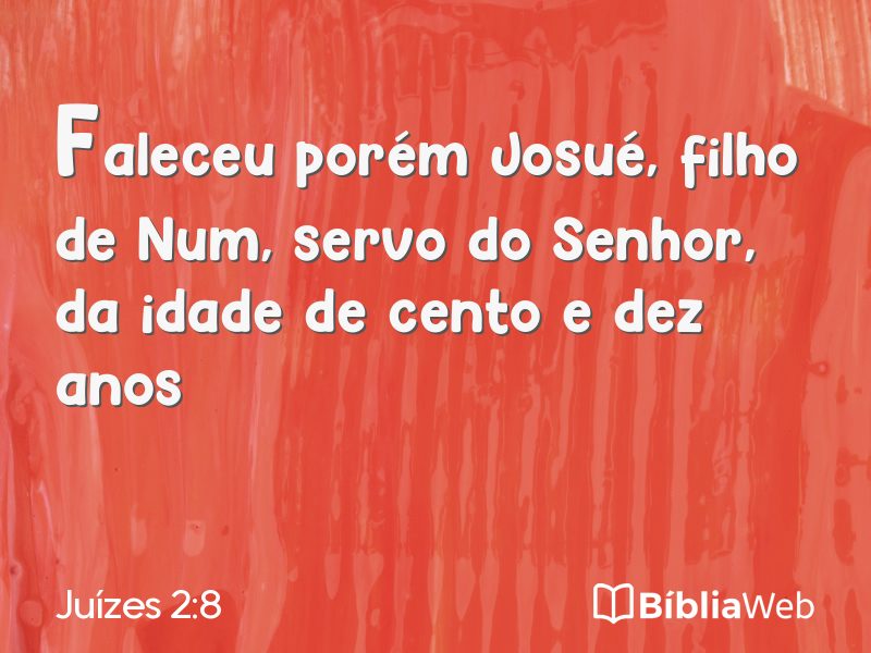 Juízes 2:8 em imagem para compartilhar