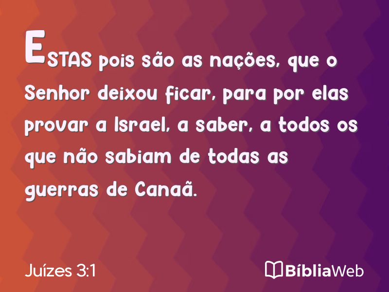 Juízes 3:1 em imagem para compartilhar