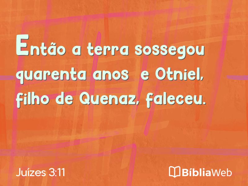 Juízes 3:11 em imagem para compartilhar
