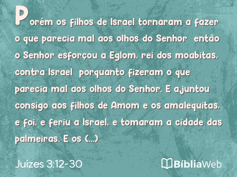 Juízes 3:12-30 em imagem para compartilhar