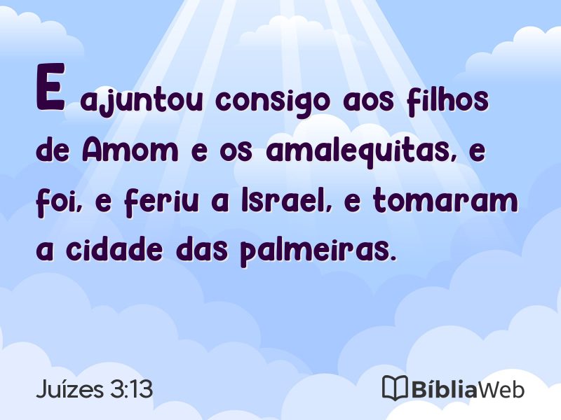 Juízes 3:13 em imagem para compartilhar