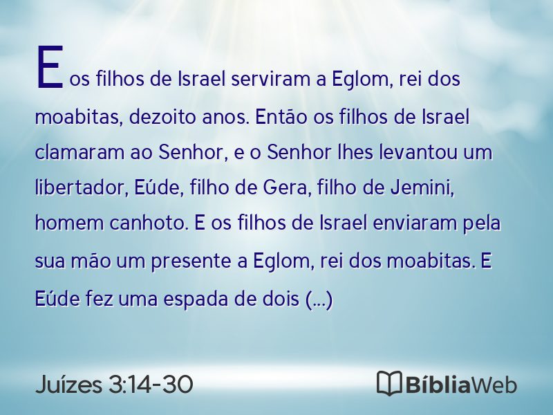 Juízes 3:14-30 em imagem para compartilhar