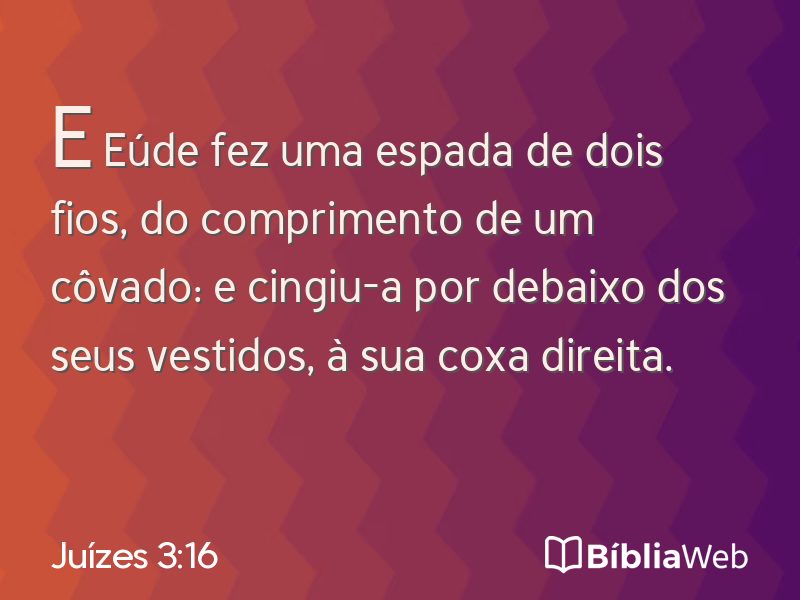 Juízes 3:16 em imagem para compartilhar