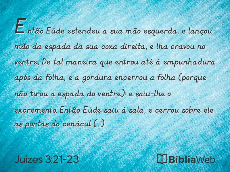 Juízes 3:21-23 em imagem para compartilhar
