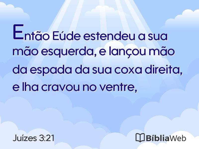 Juízes 3:21 em imagem para compartilhar