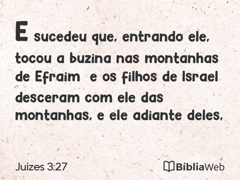 Juízes 3:27 em imagem para compartilhar