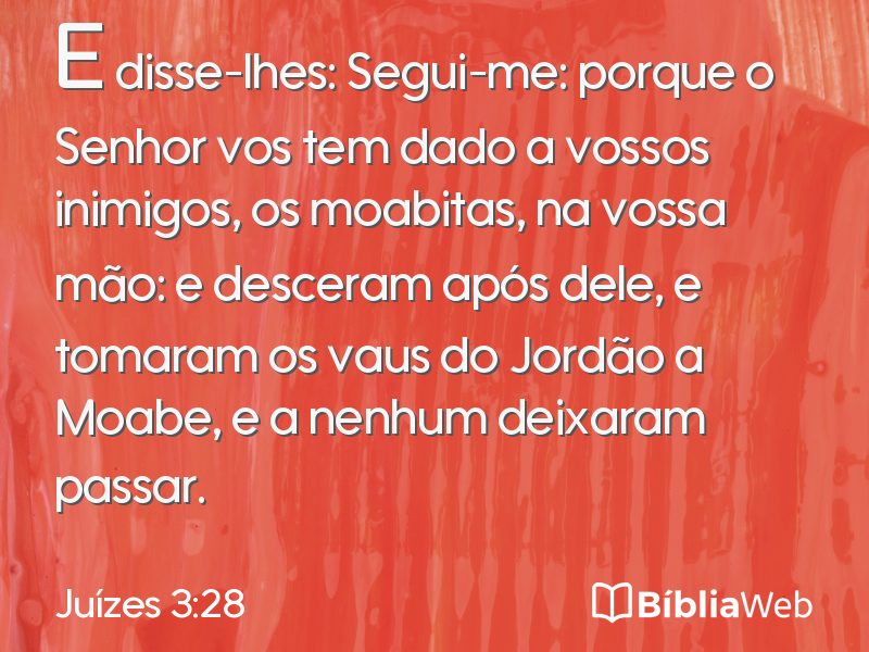 Juízes 3:28 em imagem para compartilhar