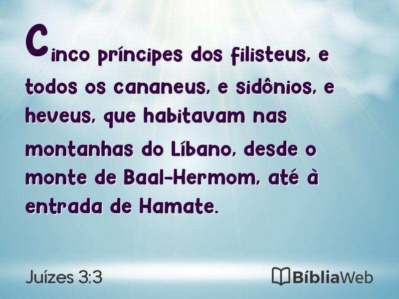 Juízes 3:3 em imagem para compartilhar