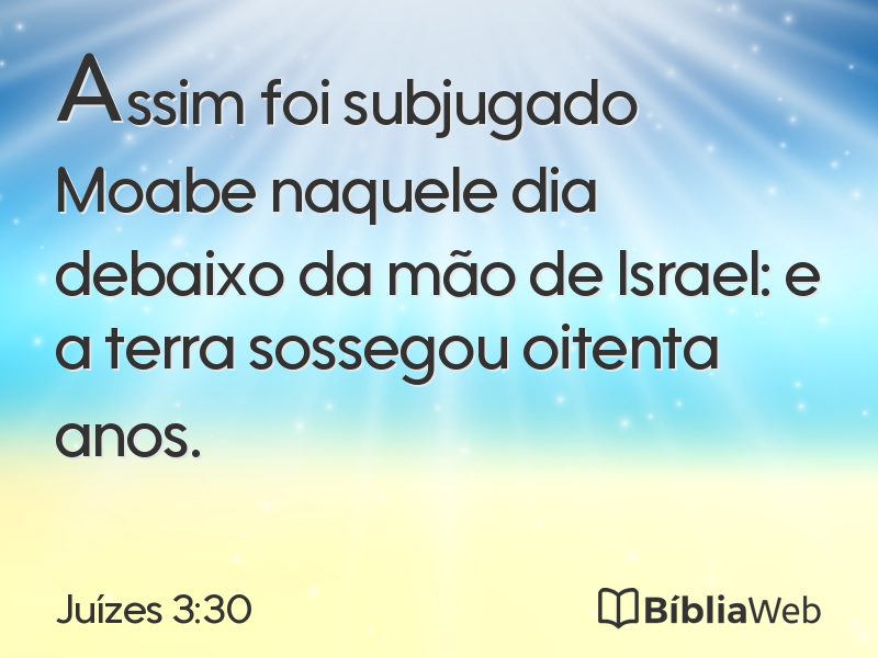 Juízes 3:30 em imagem para compartilhar