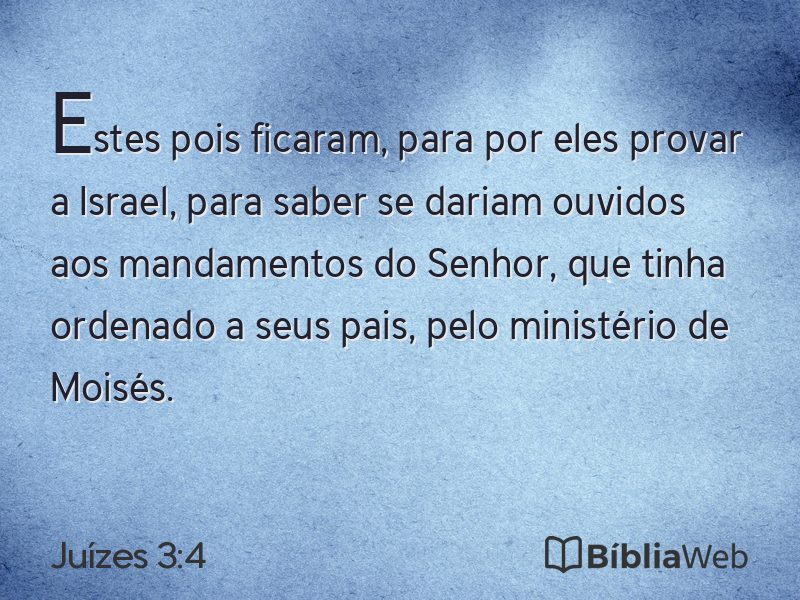 Juízes 3:4 em imagem para compartilhar