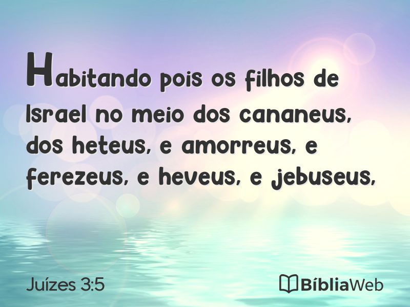 Juízes 3:5 em imagem para compartilhar