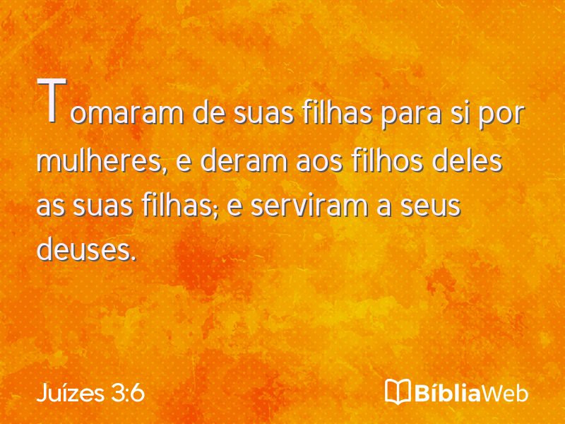 Juízes 3:6 em imagem para compartilhar