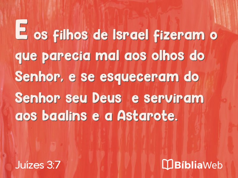Juízes 3:7 em imagem para compartilhar