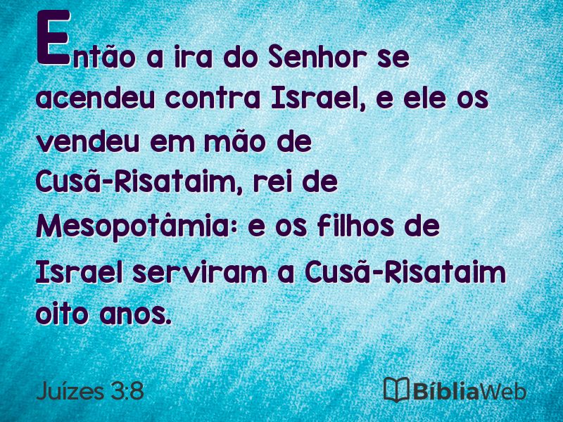 Juízes 3:8 em imagem para compartilhar