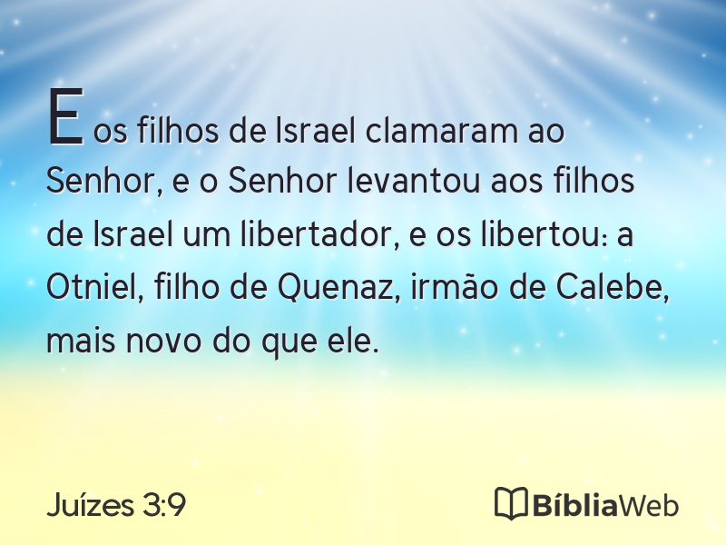 Juízes 3:9 em imagem para compartilhar