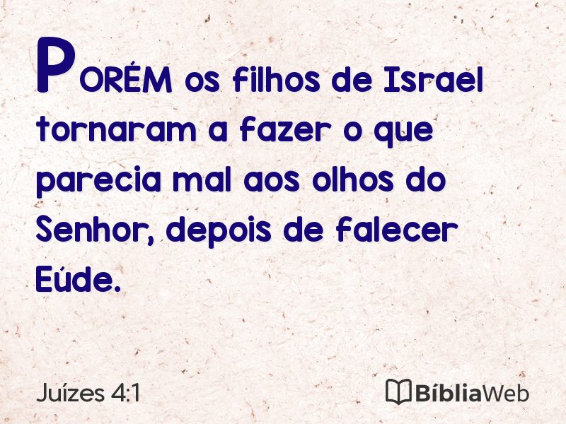 Juízes 4:1 em imagem para compartilhar