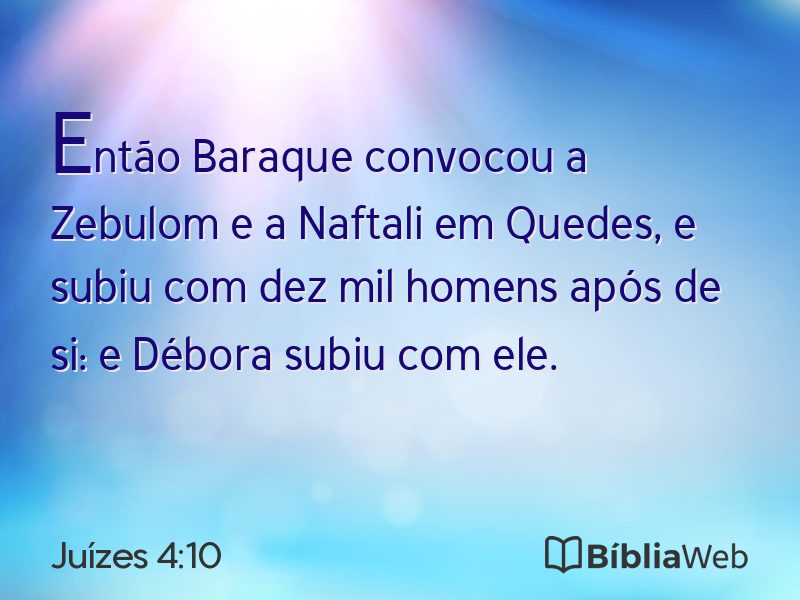 Juízes 4:10 em imagem para compartilhar