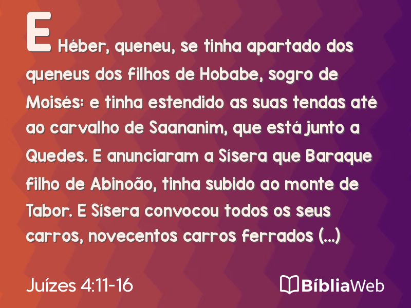 Juízes 4:11-16 em imagem para compartilhar
