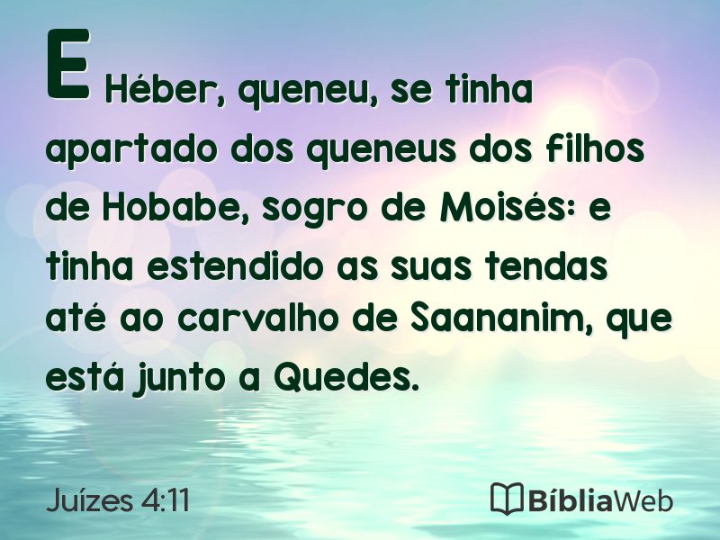 Juízes 4:11 em imagem para compartilhar