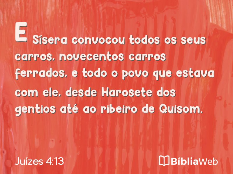 Juízes 4:13 em imagem para compartilhar