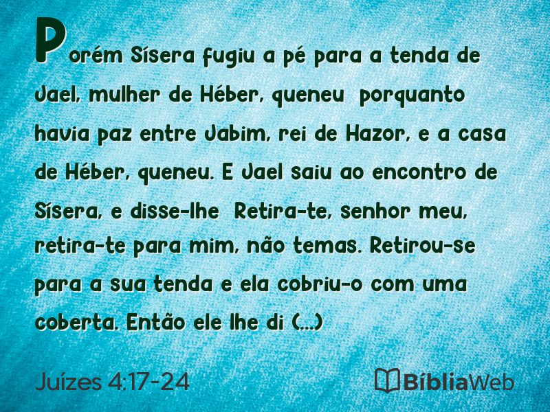 Juízes 4:17-24 em imagem para compartilhar