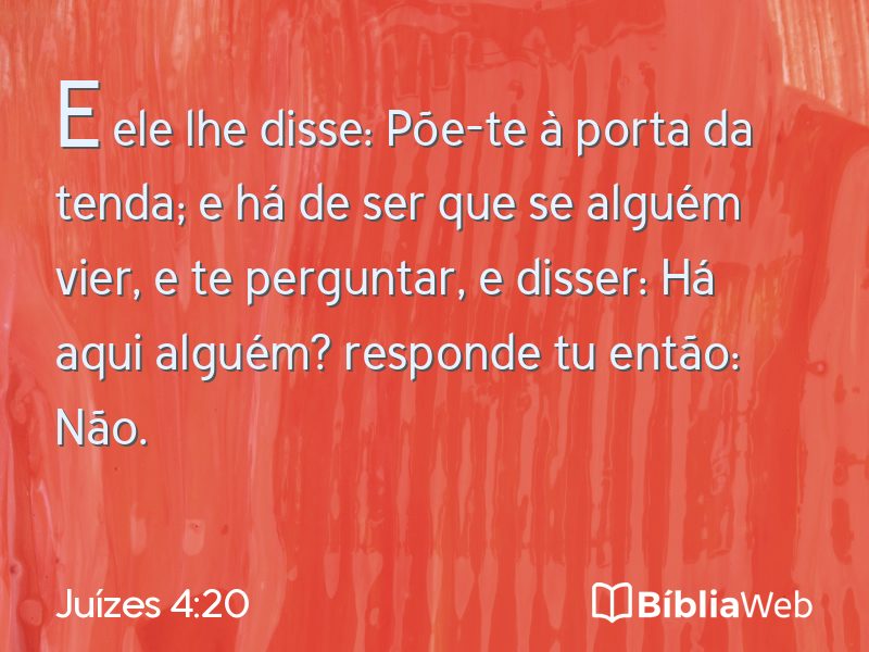Juízes 4:20 em imagem para compartilhar