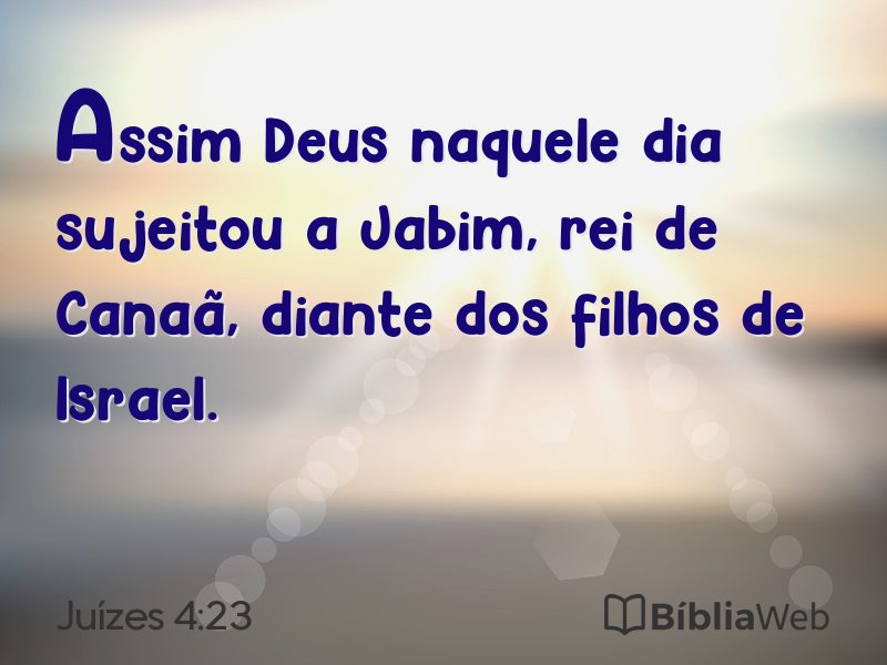 Juízes 4:23 em imagem para compartilhar