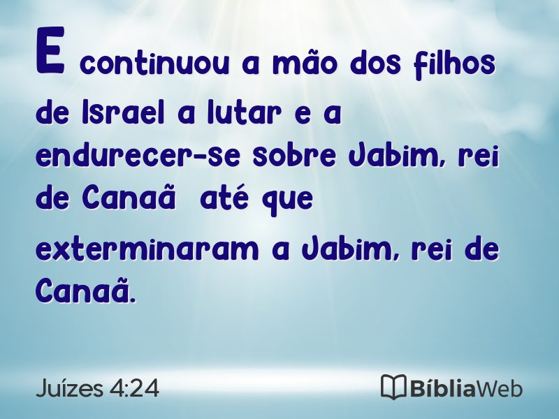 Juízes 4:24 em imagem para compartilhar