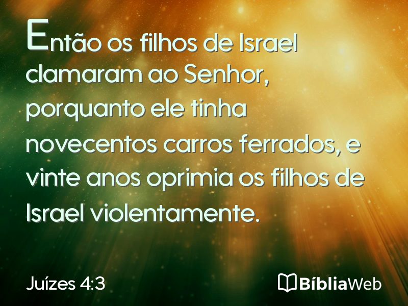 Juízes 4:3 em imagem para compartilhar