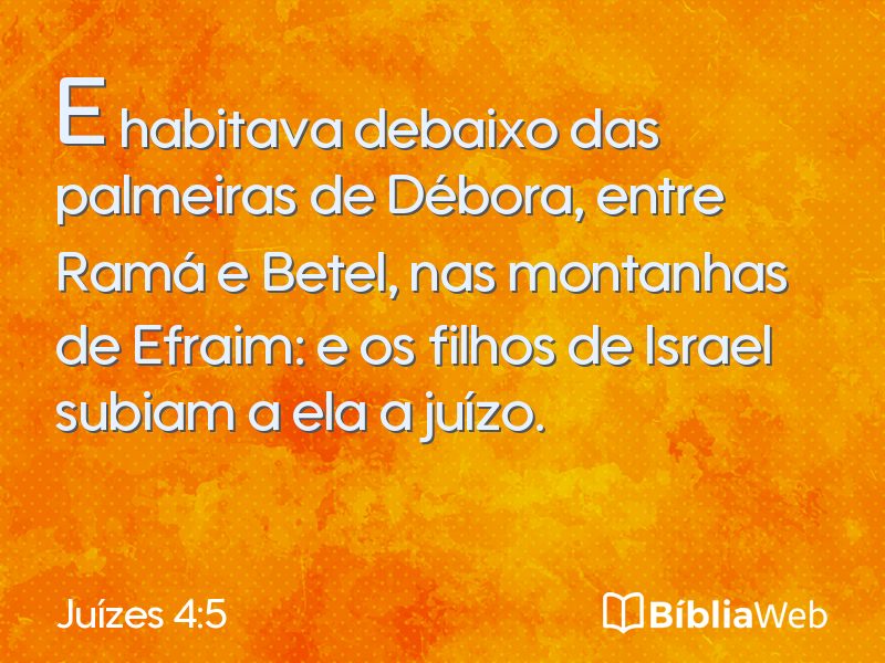 Juízes 4:5 em imagem para compartilhar
