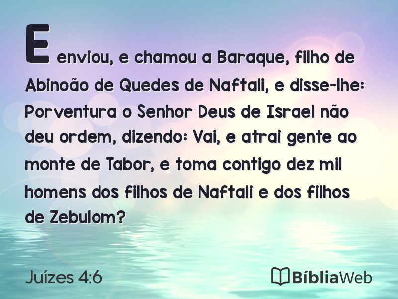 Juízes 4:6 em imagem para compartilhar