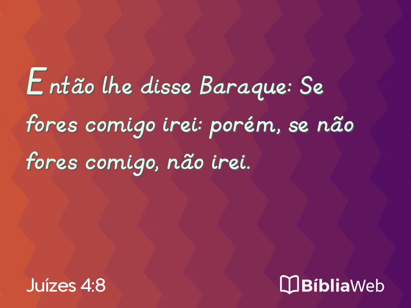 Juízes 4:8 em imagem para compartilhar
