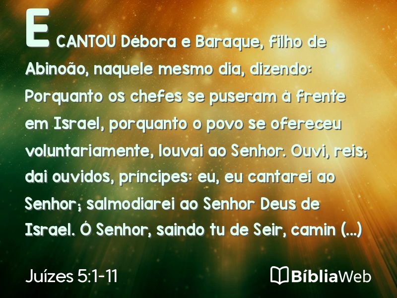 Juízes 5:1-11 em imagem para compartilhar